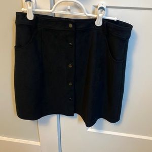 Black Suede Skirt - size M